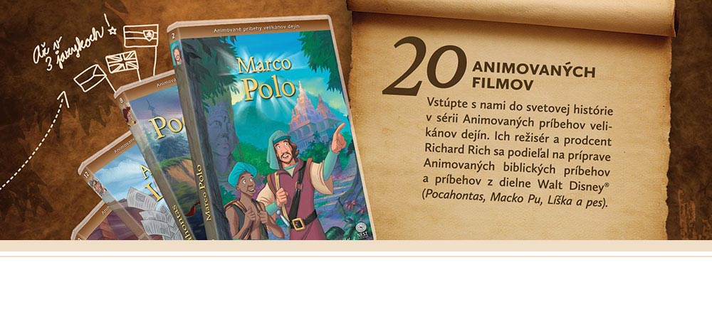 Animované príbehy velikánov dejín